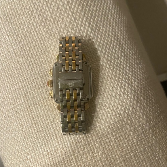 Michelle gold and silver watch with diamonds - Picture 5 of 5